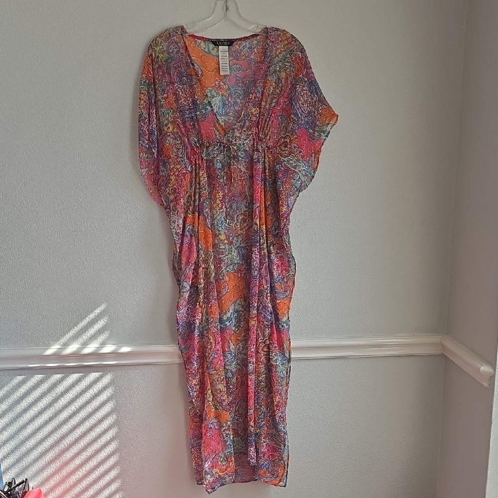 Ralph Lauren Multicolor Paisley Swimsuit Cover